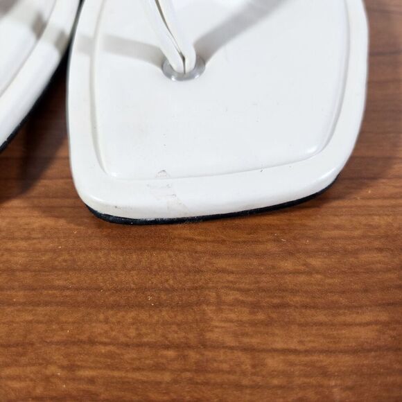 Marc Fisher Falina White Strappy Sandals Square Toe & Lace-Up Size 7.5M *FLAWS* - Picture 15 of 16